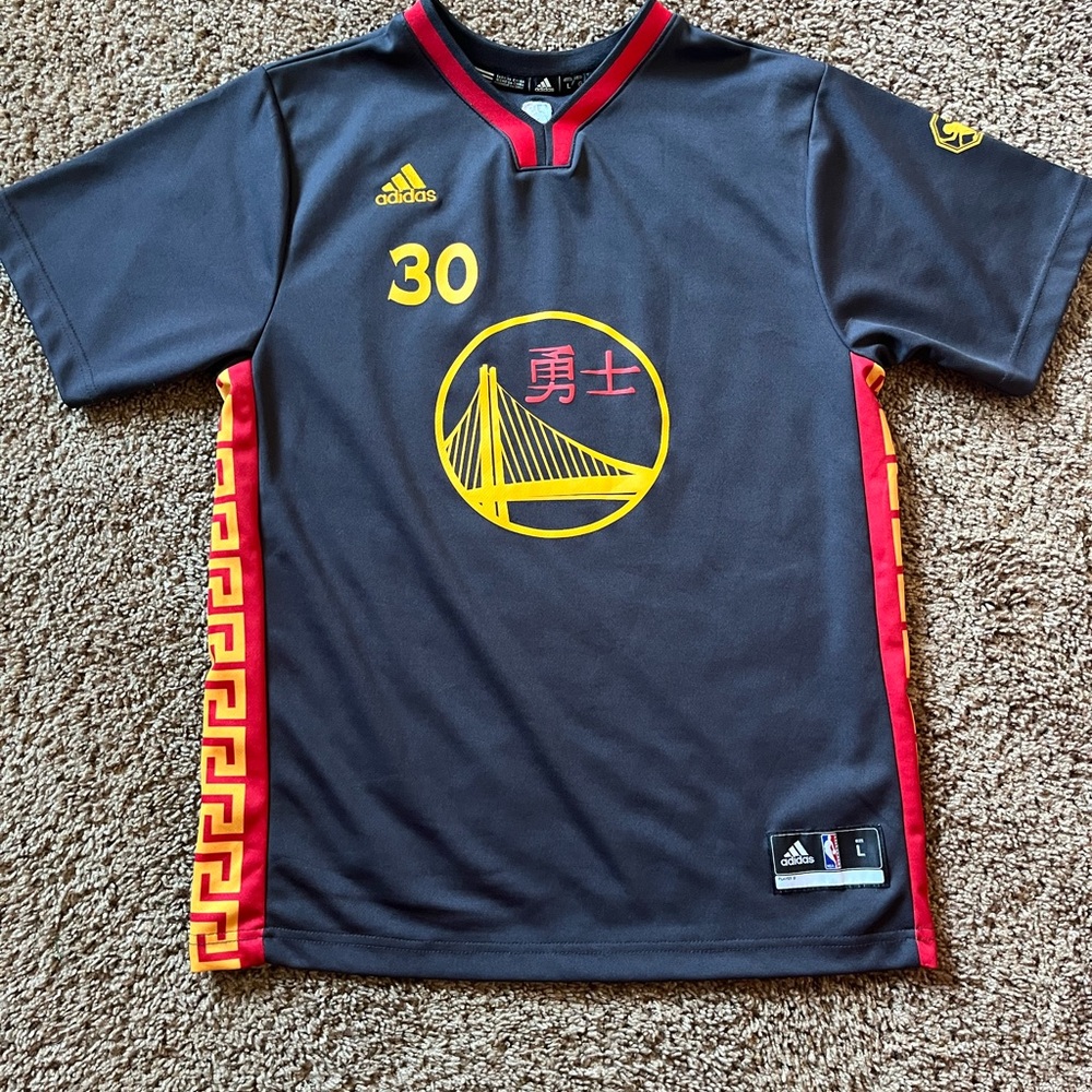 Adidas Golden State Warriors Steph Curry Chinese New Years Jersey NBA
